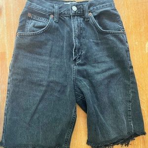black half jean pants/shorts